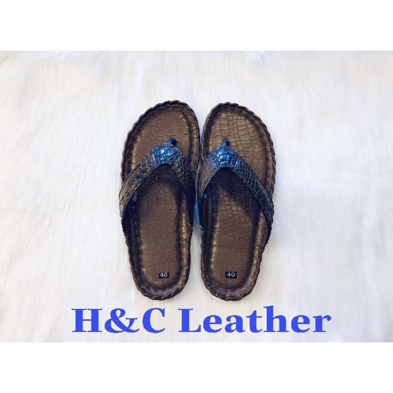 Dép kẹp da cá sấu thật 100%