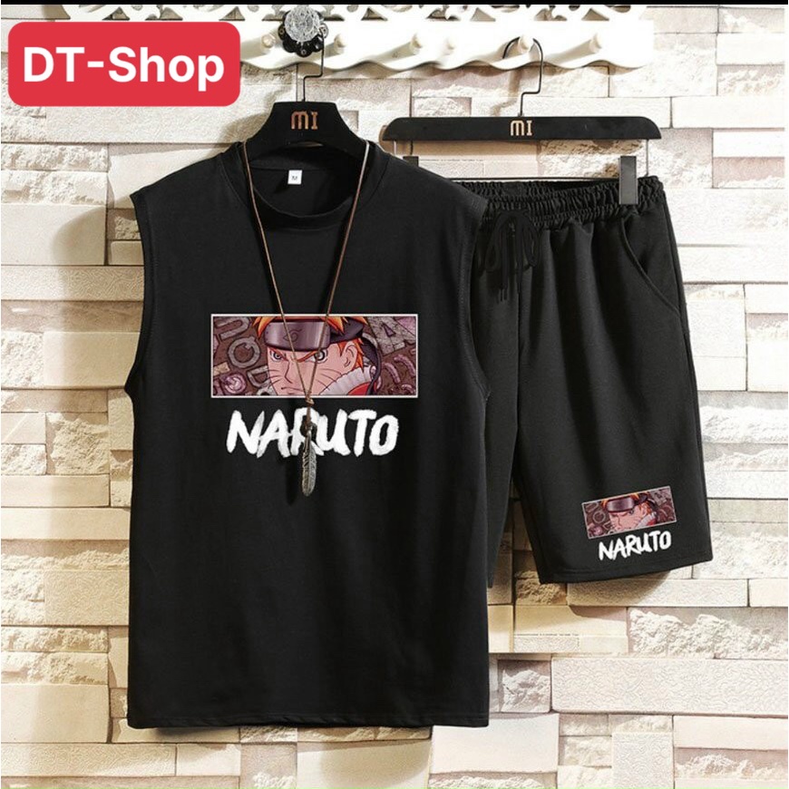 Đồ bộ nam mùa hè chất thun mát mặc nhà naruto