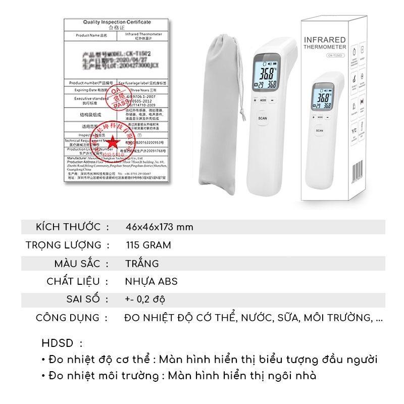 Máy Đo Nhiệt Độ Nhiệt Kế Hồng Ngoại Điện Tử Đa Năng Cho Bé Đo Nhanh Chính Xác