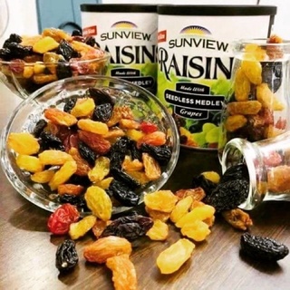 Nho khô Raisin Sunview không hạt vị thập cẩm hộp 425g