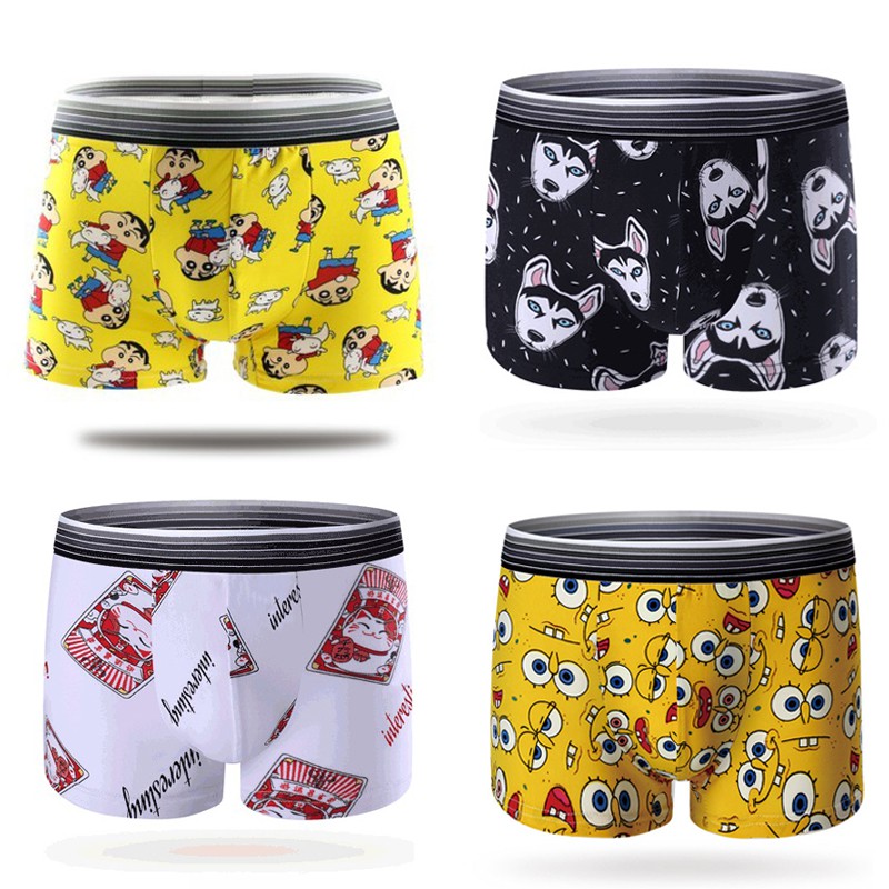 COMBO 4 quần sịp quần lót nam hoạt hình cute dễ thương siêu nhân, doremon,....
