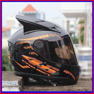 Nón Bảo Hiểm Phượt AGU Tem 46 Cam