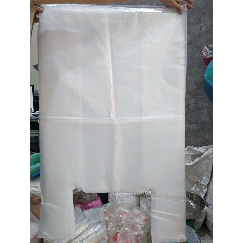 [1Kg] Túi nilon, túi xốp, túi gai zin có quai TRẮNG ĐẸP nhiều size [size ĐẠI 60Kg]quần áo, gấu bông, thực phẩm, gia dụng