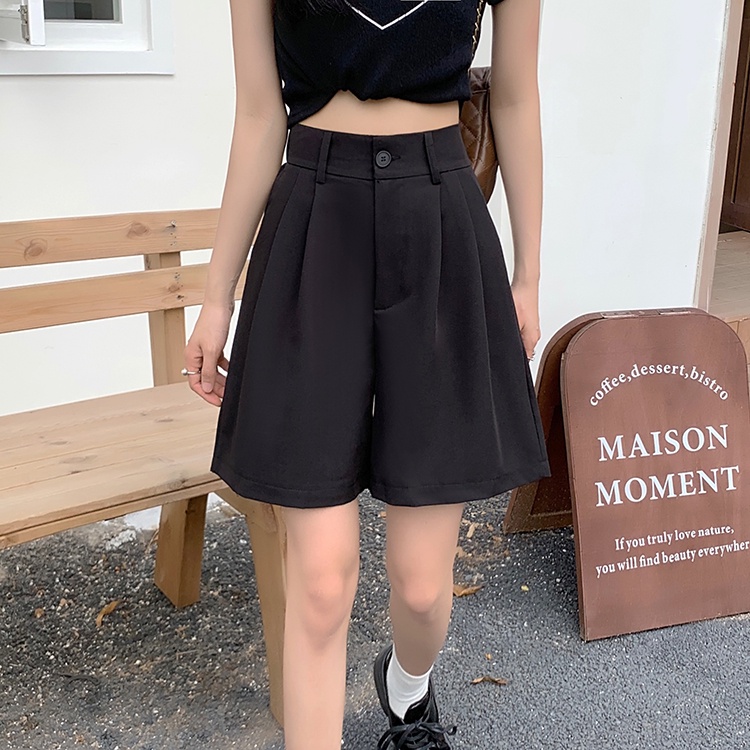 Quần Short Nữ Lưng Cao Ống Rộng Thời Trang Hàn Quốc