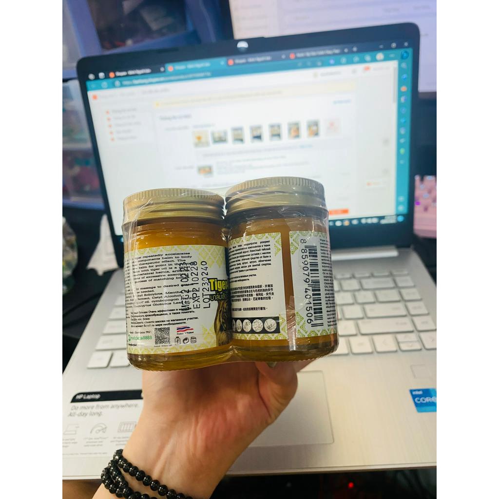 [COMBO 1 LỐC 6] Hủ Dầu Cù Là Xoa Bóp Cơ Xương Khớp Con Hổ Vàng ROCHJANA Thái Lan 50gram