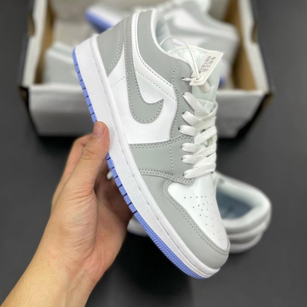 [FreeShip+ Hàng Xịn] Giày Jordan xám trắng thấp cổ cao cấp , Giầy JD1 xám trắng thấp Full box | BigBuy360 - bigbuy360.vn