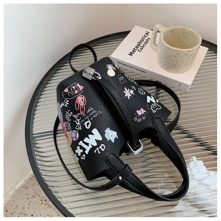 Túi Đeo Vai Họa Tiết Hoạt Hình graffiti Thời Trang Cho Nữ