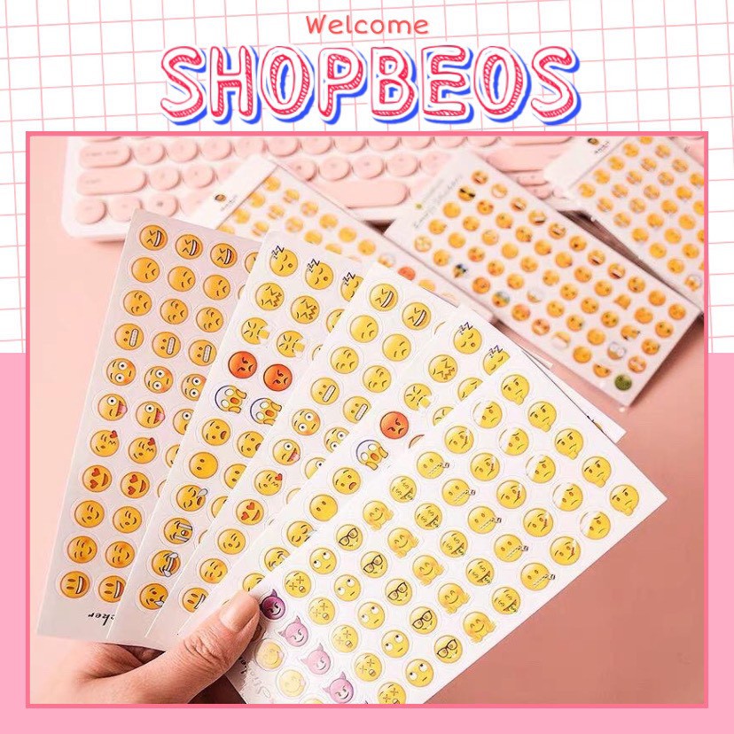 Set 12 tấm sticker Icon biểu cảm Pison dễ thương, hình dán cute đáng yêu - PVN1736 - 1 bộ