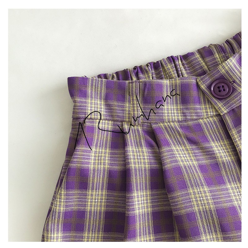 Quần sooc đũi kẻ caro nhiều màu năng động Q123 RumHana | BigBuy360 - bigbuy360.vn