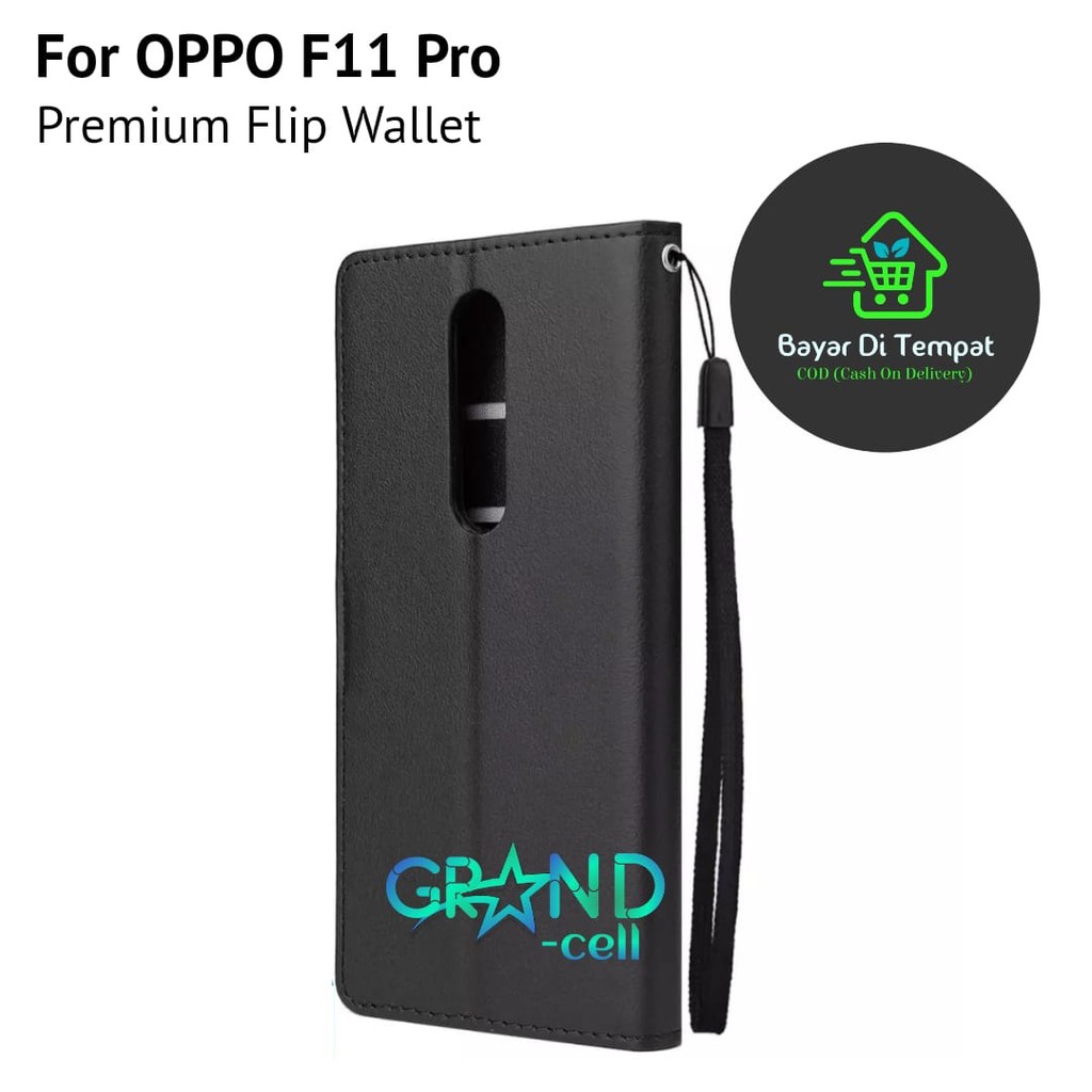 Bao Da Điện Thoại Nắp Lật Kèm Ngăn Đựng Thẻ Cho Oppo F11 Pro Mobile