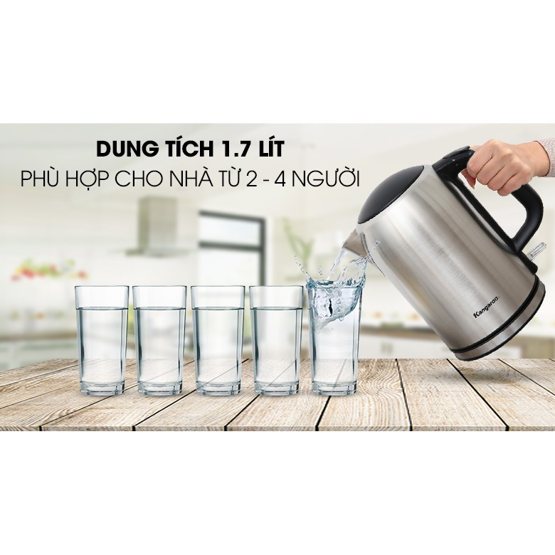 Bình Đun Siêu Tốc Kangaroo KG353 (1.7 Lít) - Hàng Chính Hãng