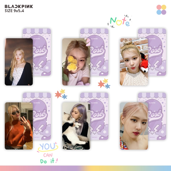 SET 6 CARD DESIGN BLACKPINK