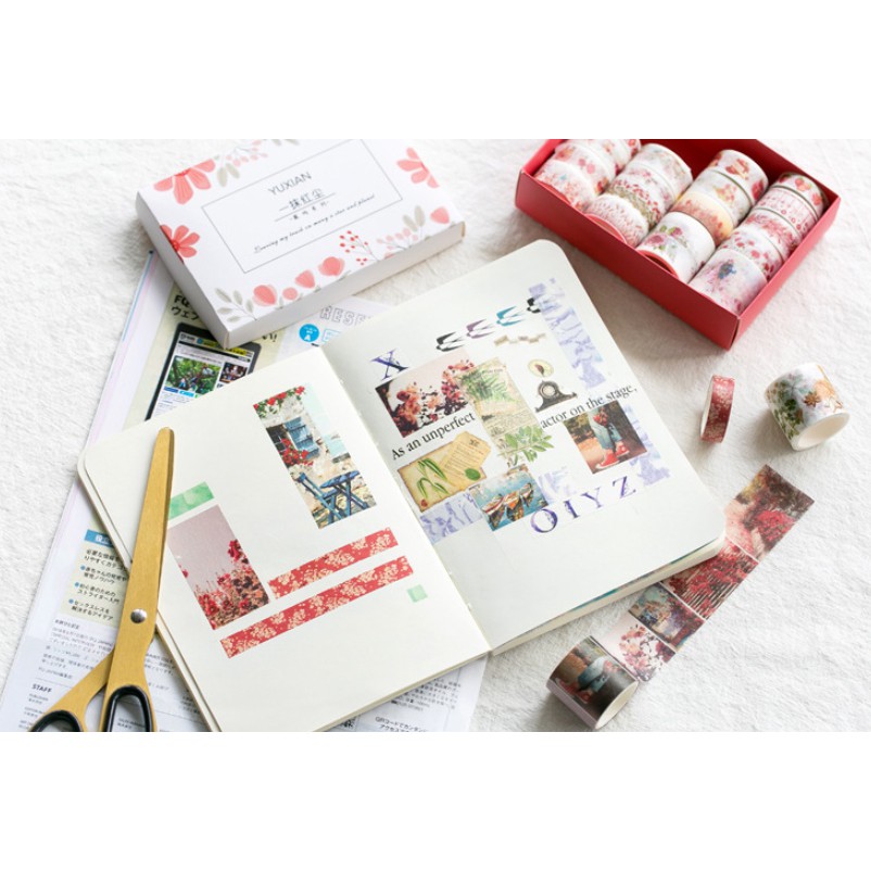 Set 20 Cuộn Băng Dính Washi Tape Trang Trí Scrapbook, Planner [ 046 ]