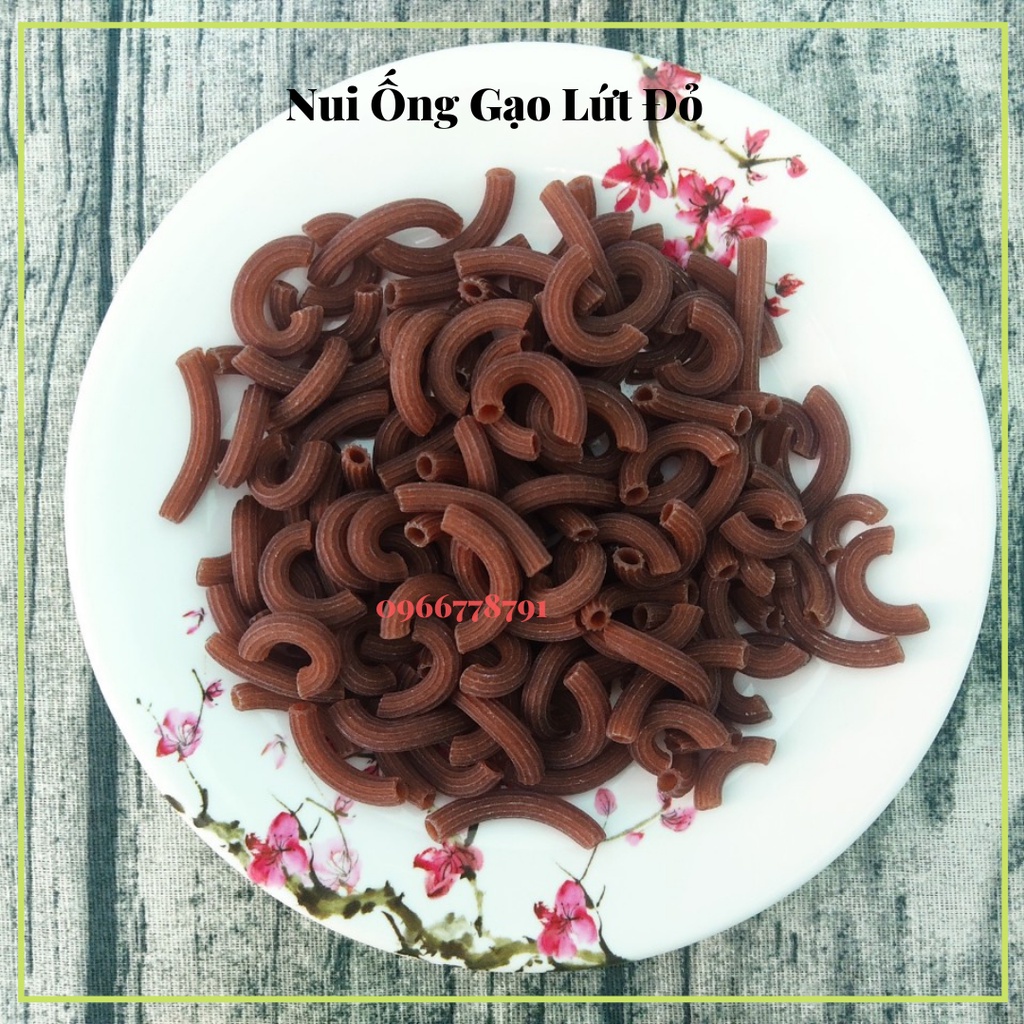 Nui Ống Gạo Lứt Đỏ Hữu Cơ Tự Nhiên 500g Dùng Cho Người Tiểu Đường, Ăn Kiêng, Ăn Chay, Giảm Cân, Eatclean