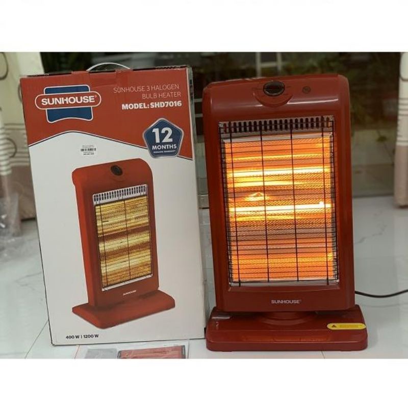 (miễn ship)sưởi điện 3 bóng halogen SUNHOUSE SHD7016 hàng chính hẵng