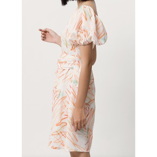 Đầm Cổ Vuông LILYA Tay Phồng Lụa NEWTAG