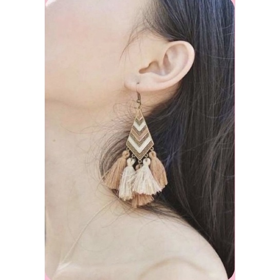 Khuyên tai đi biển, bông tai boho vintage du lịch nhiều mẫu chọn xinh xắn chụp ảnh đẹp