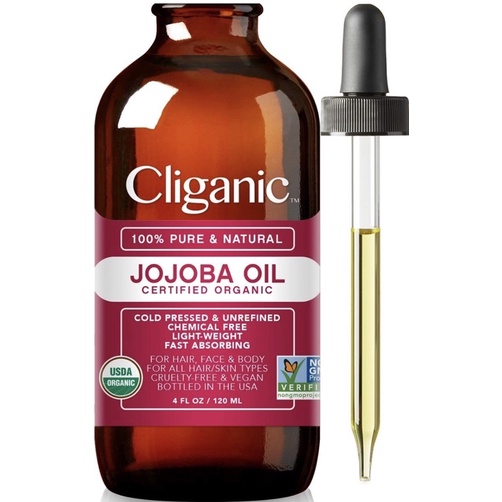 Tinh dầu Jojoba Organic Cliganic nguyên chất 100% 120ml USA