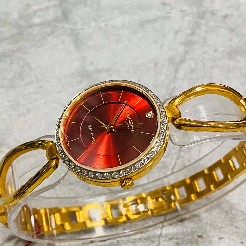 Đồng hồ Sunrise nữ chính hãng Nhật Bản L.9954.AA.G.D - kính saphire chống trầy - bảo