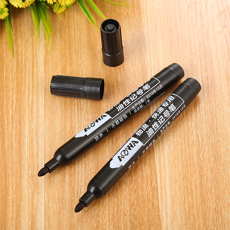 Bộ 3 Bút Lông Đánh Dấu Dầu Vĩnh Viễn Đầu Trung Bình Khô Nhanh Và Chống Nước Nhiều Màu Sắc
