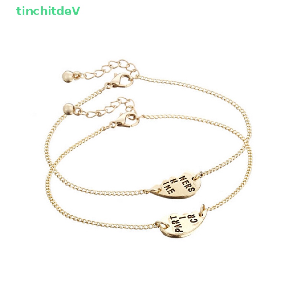 [TinchitdeV] Bộ 2 Vòng Tay Mặt Hình Trái Tim Chia Đôi Tình Bạn Thân Thiện Với Bạn Thân [Mới]