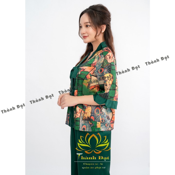 Bộ Đi Chùa Lụa Nơ Chất Lụa Vân Mềm Mịn, Thoáng Mát,Mặc Cực Đẹp, Thoải Mái, Duyên Dáng Trẻ Trung | BigBuy360 - bigbuy360.vn