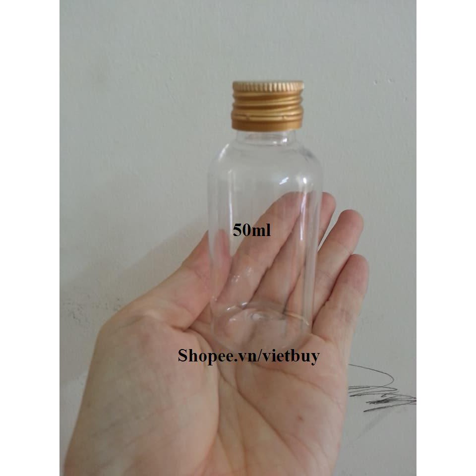 Chai nhựa nắp nhôm vặn 50ml