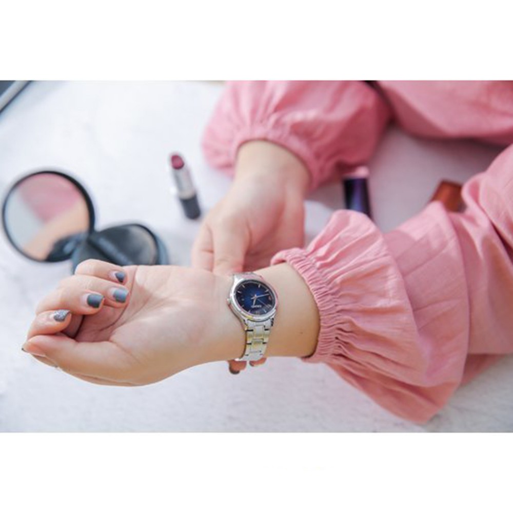 Đồng hồ nữ Seiko SXDG99P1 Chính Hãng Nhật Bản - Dây Thép Không Rỉ - Mặt Xanh Sunray