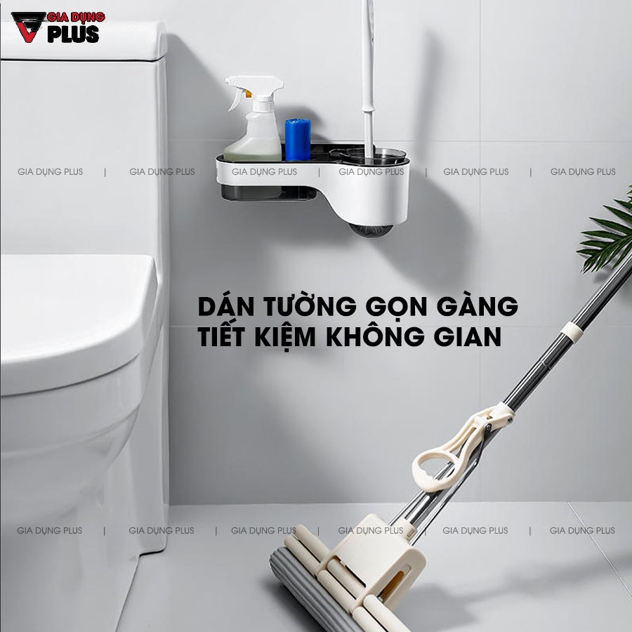 Bộ kệ đựng cọ (bàn chải) nhà vệ sinh dán tường kèm cọ cao cấp chữ U ShuangQuing (SQ-5290)