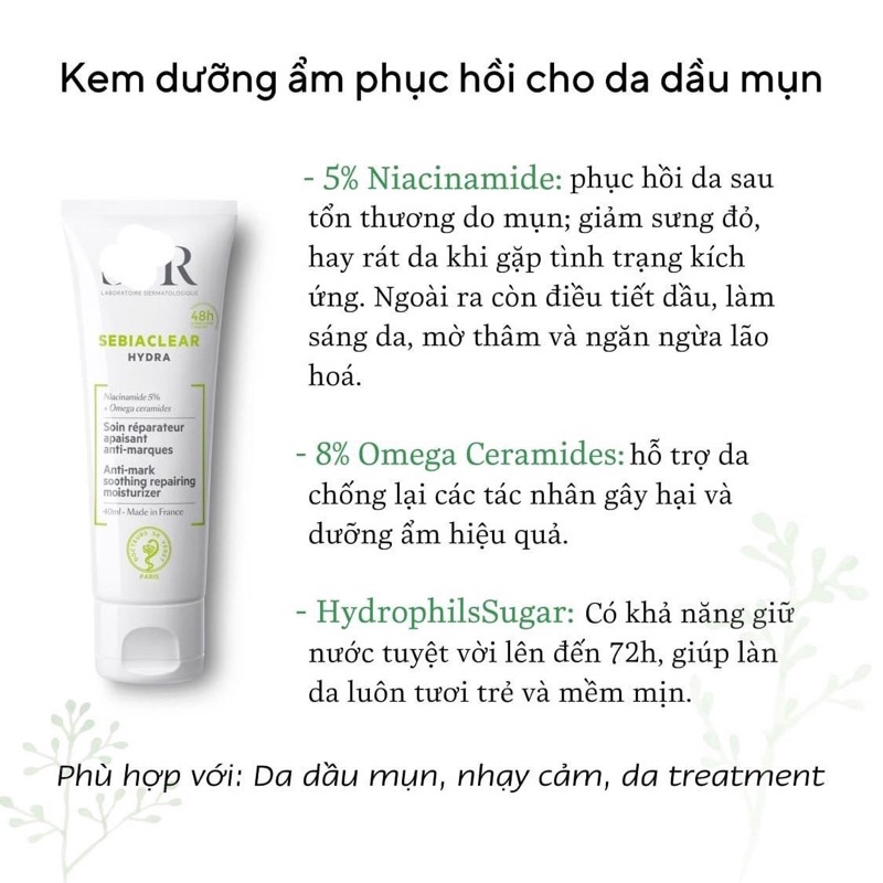 Kem dưỡng ẩm SVR 40ml( có bill)