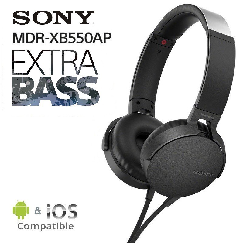 Tai Nghe Chụp Tai Sony ExtraBass MDR-XB550AP - Hàng Chính Hãng