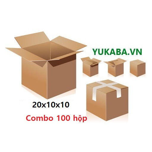 HL - Combo 100 hộp thùng carton 20x10x10