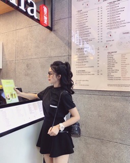 Chân váy xoè kèm quần chống lộ