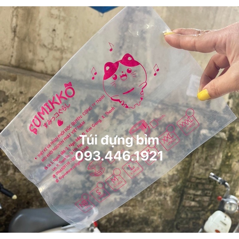 túi đựng bìm, thiết kế mẫu túi đựng bỉm theo yêu cầu