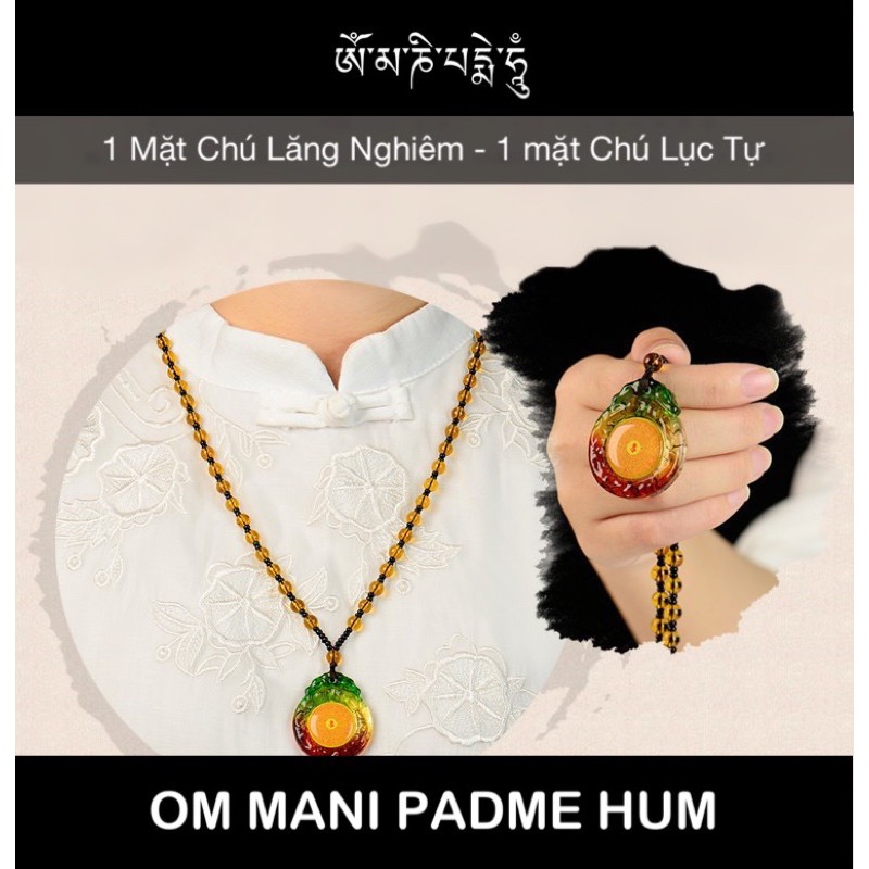 [2 Mặt 2 Chú] Dây Chuyền Chú Lăng Nghiêm và Lục Tự Đại Minh - Om mani padme hum - Chú Quan Âm Bồ Tát - Mật Tông Tây Tạng