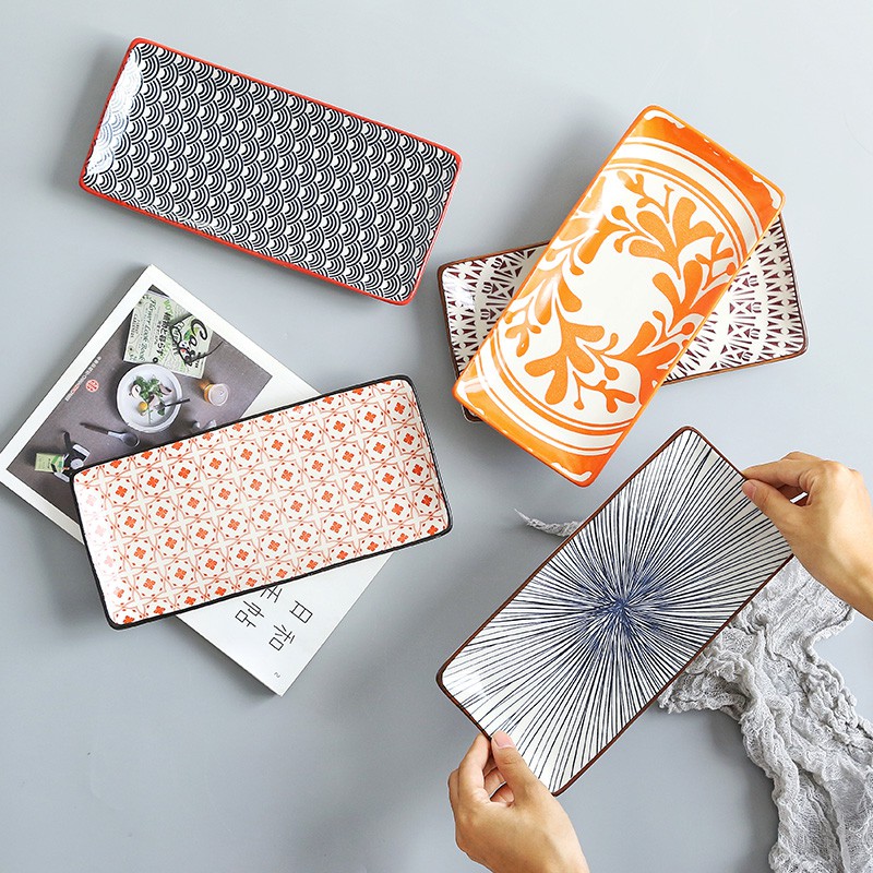 Đĩa gốm ZENTANGLE PATTERN phong cách Nhật Bản | ZPDD2