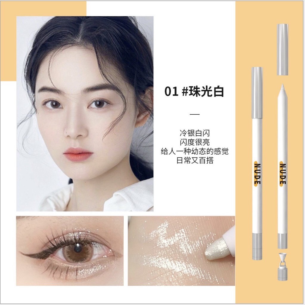 Bút Nhũ Mắt NUDE, Bút Bắt Sáng Viền Nhũ Đầu Mắt D5 Sống Ảo Phong Cách Hàn Quốc - Lithy Store