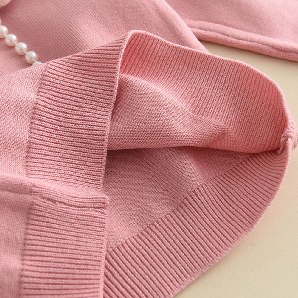 BEAR LEADER Set Đồ Mùa Thu 2 Món Gồm Áo Sweater Tay Dài In Họa Tiết Hoa Ba Chiều Và Quần Dệt Kim Cho Bé Gái 3-7 Tuổi