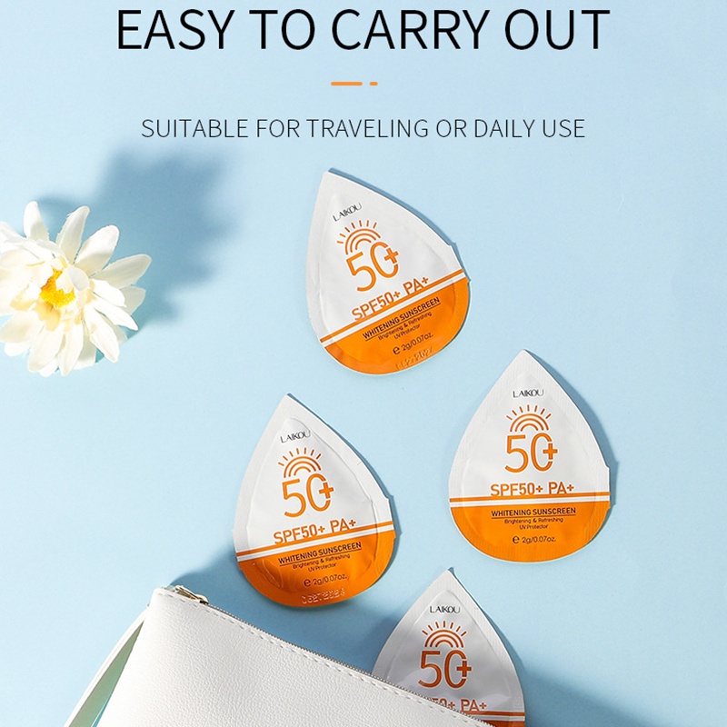Kem Chống Nắng LAIKOU Chống Tia UV SPF 50 + 2g Giúp Trắng Da