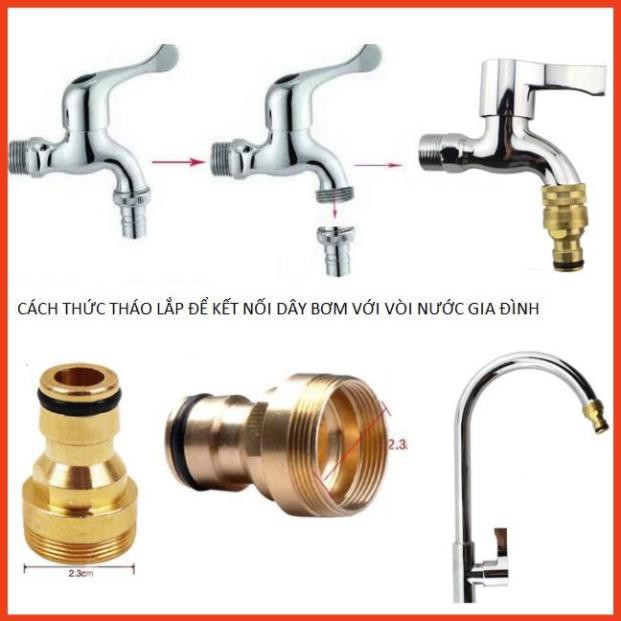 [FREE SHIP] Bộ dây vòi xịt nước rửa xe, tưới cây . tăng áp 3 lần, loại 7m, 10m 206587 cút sập,nối đen + tặng mở chai