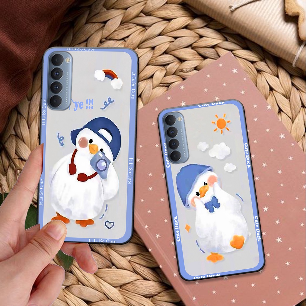 Ốp Oppo Reno 4 / Reno 4 Pro / Reno 4 bộ hình cute dễ thương gấu thỏ xinh xắn vẽ tay lạ mắt