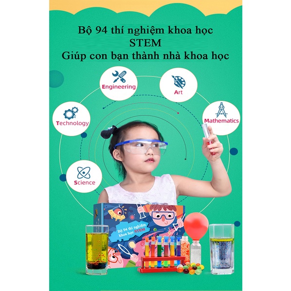 Bộ 325 Thí Nghiệm Hóa Học, Vật Lý An Toàn Cho Bé, Phản Ứng Đơn Giản Có Kèm Hướng Dẫn + Video Bằng Tiếng Việt