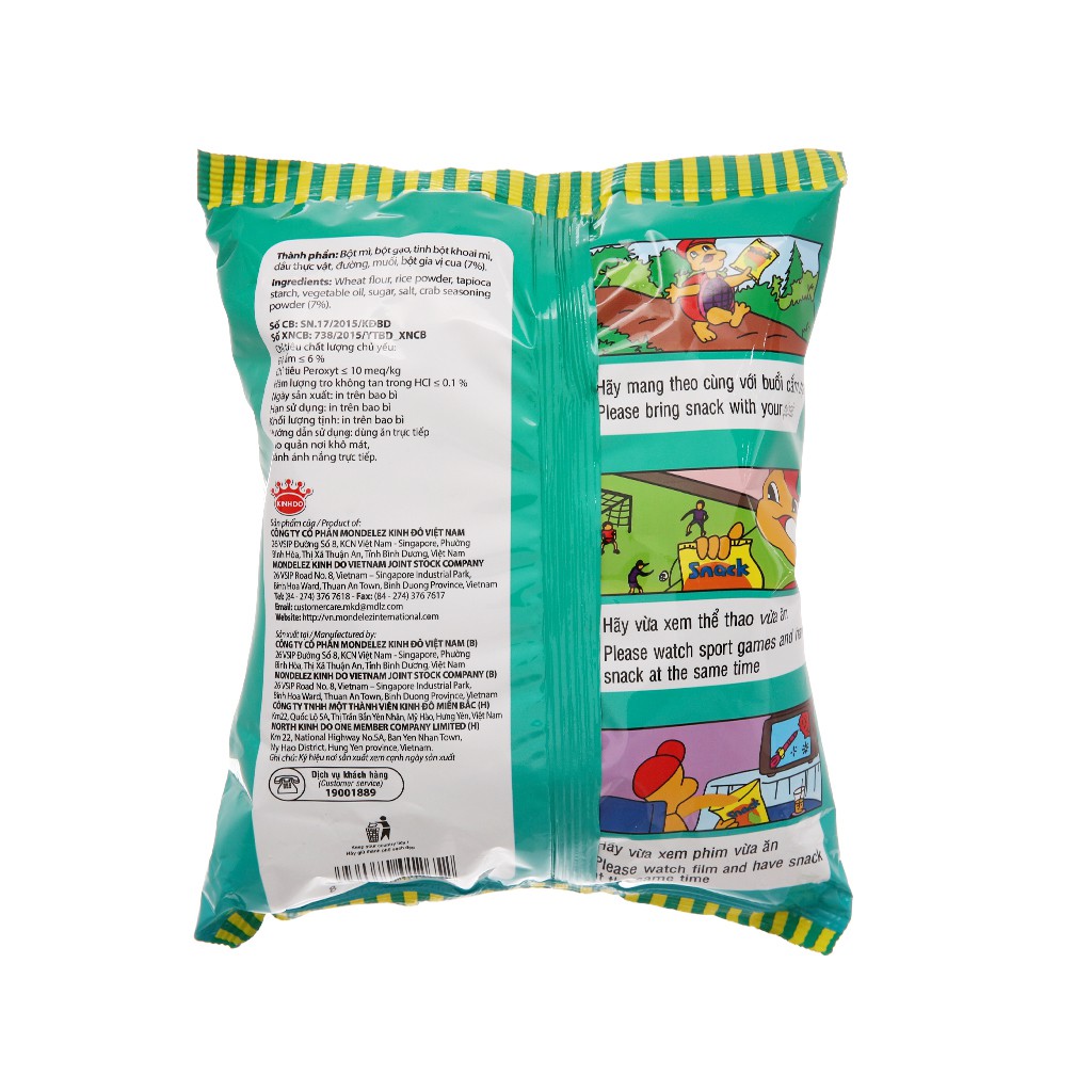 Bánh Snack / Bim Bim Cua Kinh Đô  Gói lớn 32g