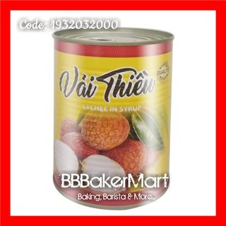 Vải thiều lon ngâm nước đường NGỌC HÀ VÀNG - Lon 565gr