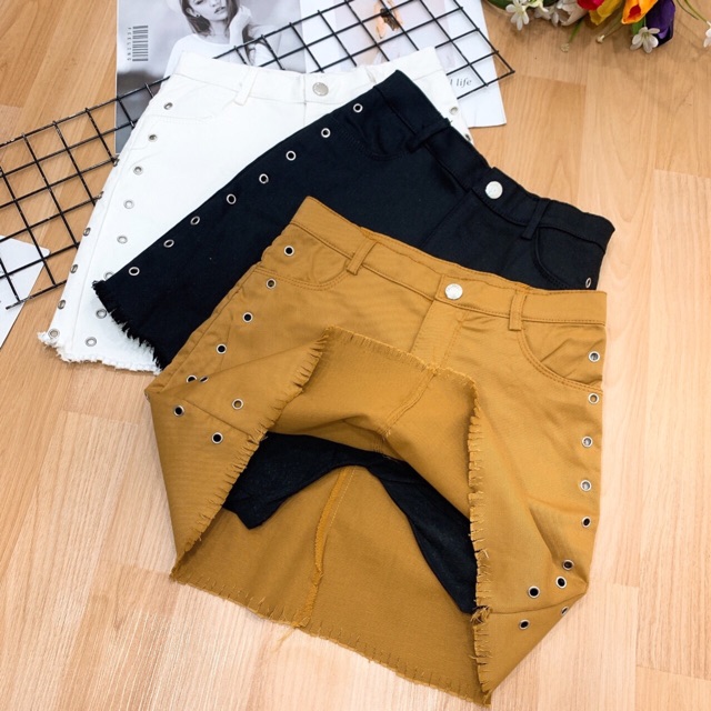 Chân váy kaki dập nút hai bên | BigBuy360 - bigbuy360.vn