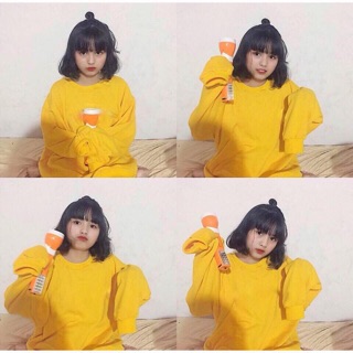 ÁO SWEATER NỈ BÔNG BASIC TRƠN NHIỀU MÀU CAO CẤP