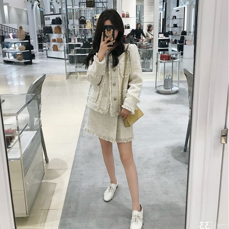 Set dạ tiểu thư viền tua LUX