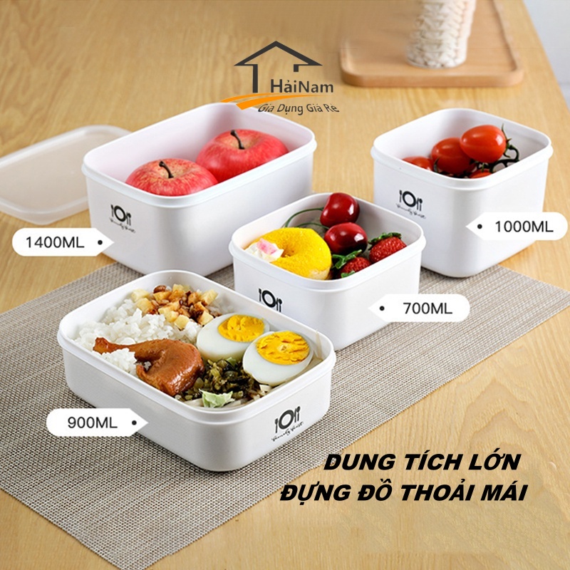 [RẺ VÔ ĐỊCH] BỘ 4 HỘP TRỮ ĐỒ NGĂN ĐÔNG VÀ NGĂN MÁT TỦ LẠNH TRÁNH MÙI VÀ VI KHUẨN XÂM NHẬP ( TRẮNG )