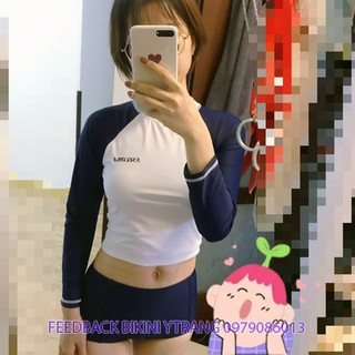 Có sẵn set đồ bơi croptop thun lạnh chất đẹp