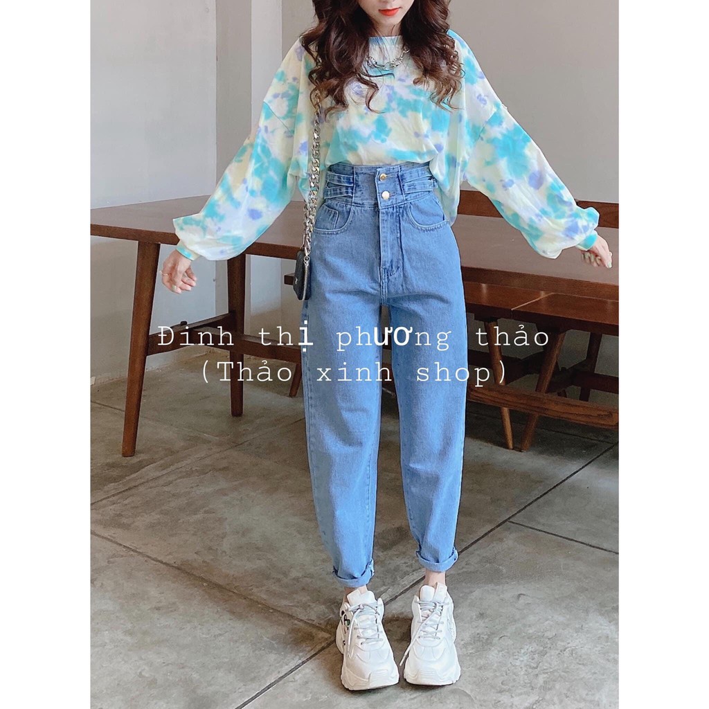 QUẦN BAGGY JEAN NỮ CAO CẤP LƯNG CAO BG182 | BigBuy360 - bigbuy360.vn